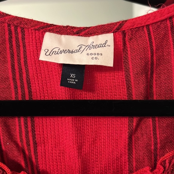 Red linen sleeveless crop top - Picture 3 of 5